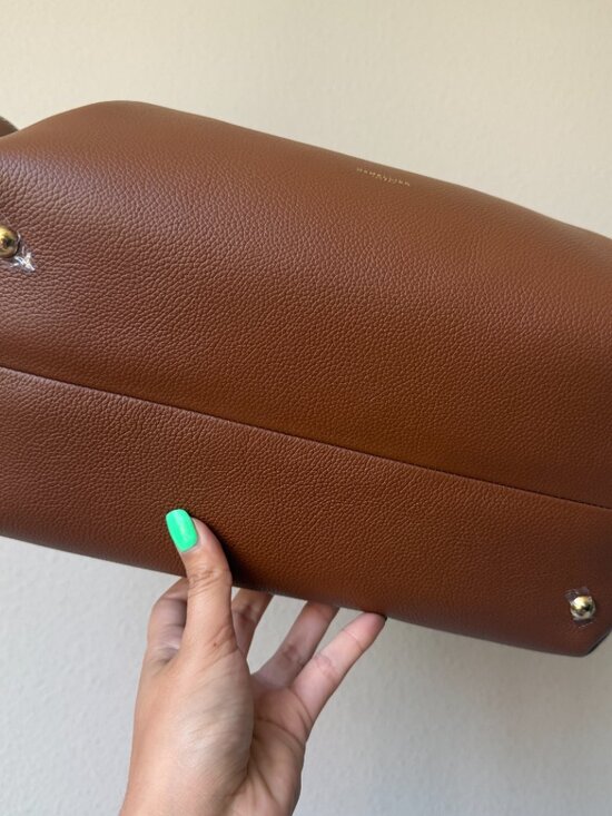 NEW DeMellier The New York Tote Bag in Tan Small Grain Leather - Picture 5 of 10